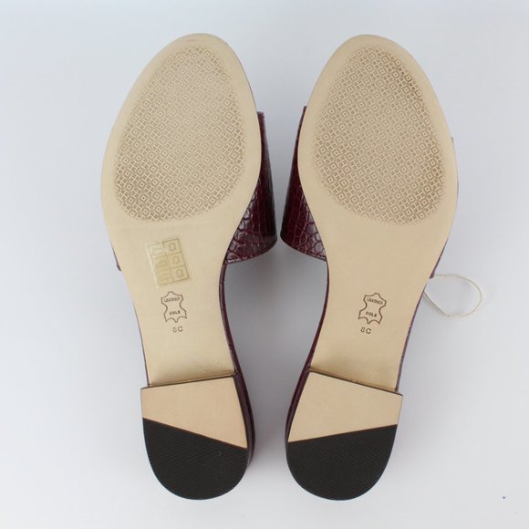 NEW TORY BURCH Martine Croc-effect Slides– Chic & Versatile Summer Shoes - Picture 12 of 13